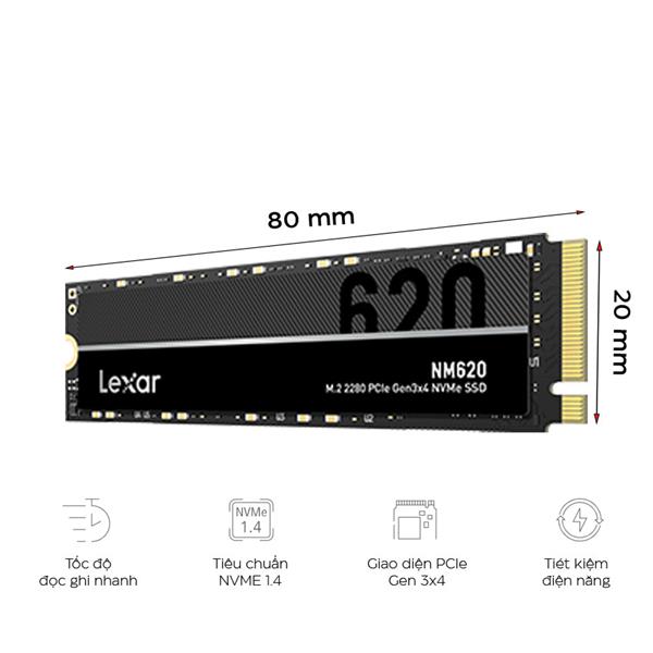 SSD Lexar&#174; NM620 M.2 2280 NVMe (LNM620X512G)